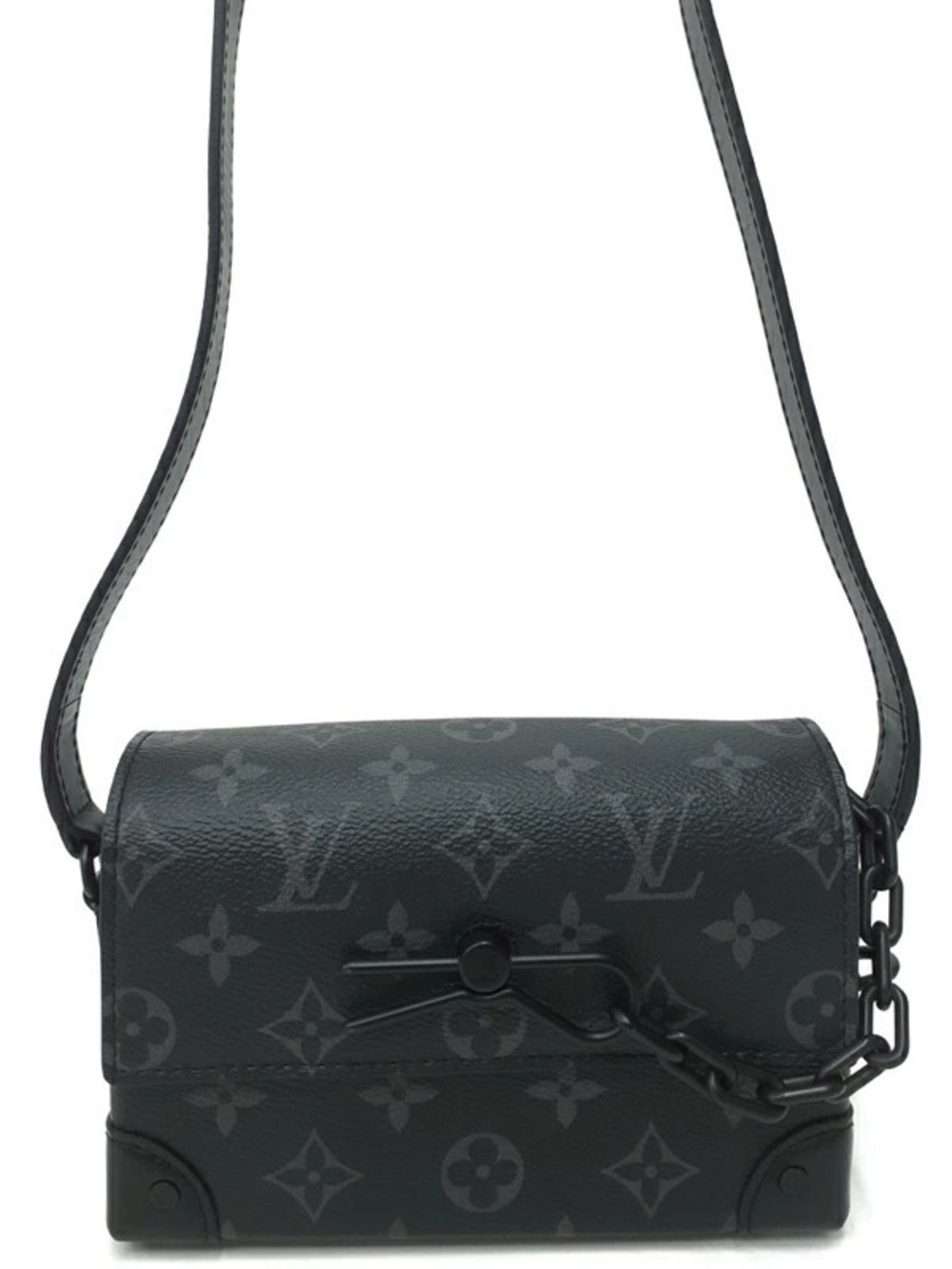 Louis Vuitton Monogram Eclipse Black Steamer Wearable Wallet Shoulder Bag